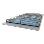 Poolüberdachung COMFORT - für alle Poolgrößen - UV-Klarglas - Aluminium Struktur I 4,75 x 9,92 m