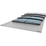 Poolüberdachung EXCLUSIVE - für alle Poolgrößen - UV-Klarglas - Aluminium Struktur I 5,25 x 10,68 m