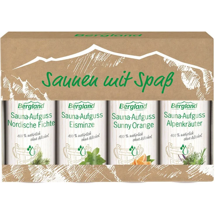 Bergland - Saunen mit Spaß - 4x 50ml Saunakonzentrate – Bild 1