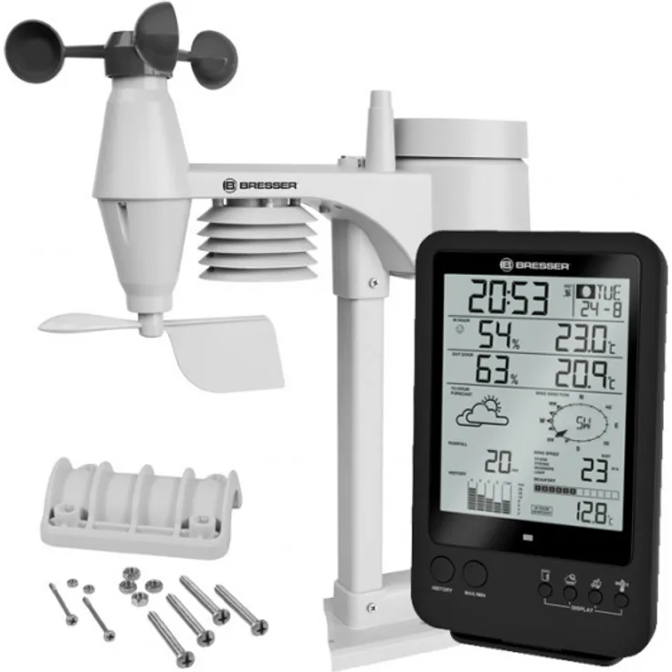 Bresser wetterstation 5-in-1 12 x 19 cm schwarz-weiss