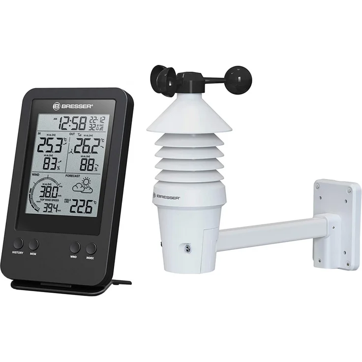 Bresser wetterstation Pro 3-in-115,5 cm schwarz 2-teilig – Bild 1