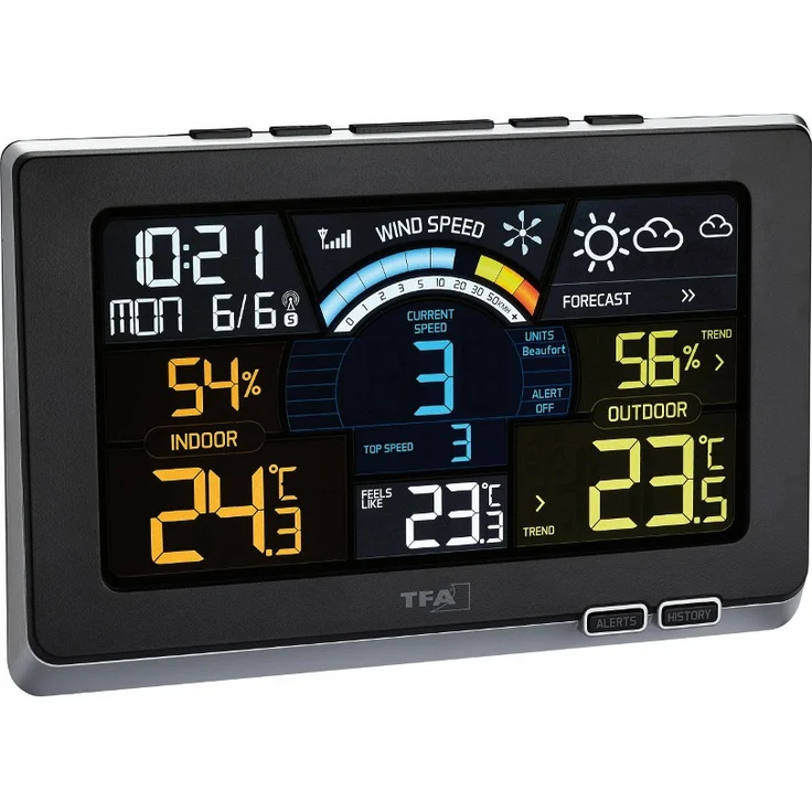 Funk-Wetterstation Spring Breeze TFA 35.1140.01 Funk Windmesser Farbdisplay – Bild 1