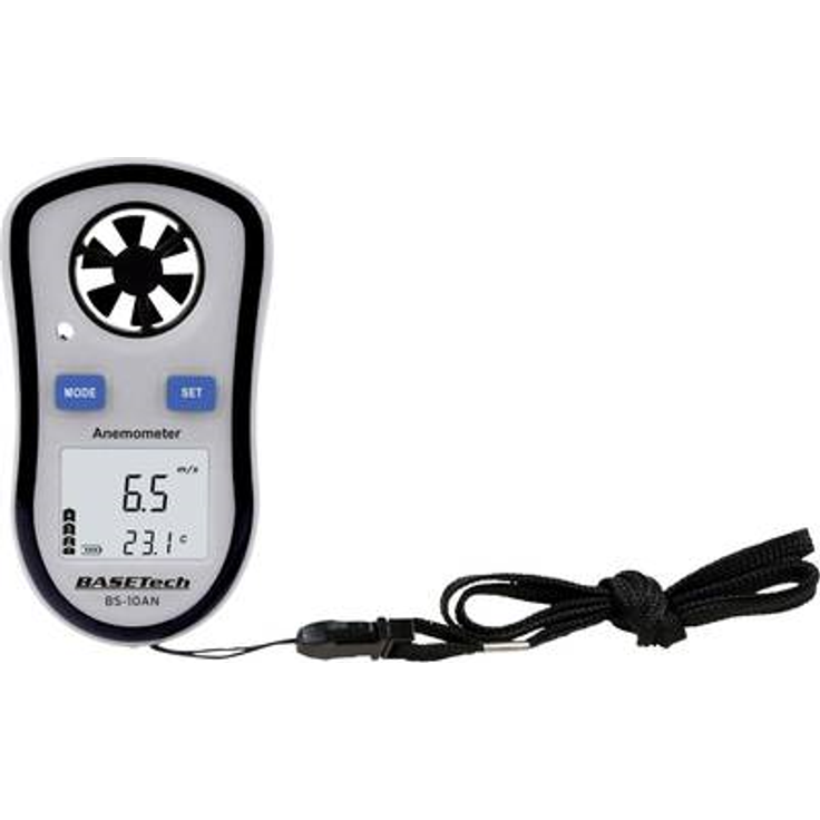 Basetech BS-10AN Anemometer 0.1 bis 30 m-s mit Temperaturmessfunktion (BS-10AN)
