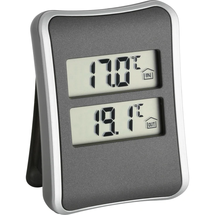 TFA 30.1044 Digitales Innen-Außen-Thermometer ohne Batterie – Bild 1