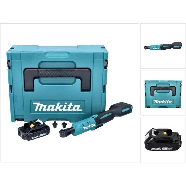 Makita DWR180A1J Akku Ratschenschrauber 18 V 47,5 Nm 1-4-'-' 3-8-'-' + 1x Akku 2,0 Ah + Makpac - ohne Ladegerät