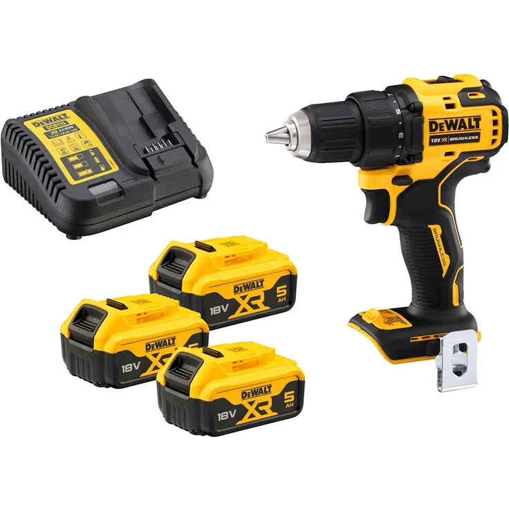 DeWalt Akku-Bohrschrauber-Set DCD708P3T-QW, Akkuschrauber-Set Akkus und Zubehör - 18V – Bild 1