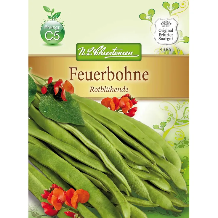N.L. Chrestensen Feuerbohnen, Rotblühende