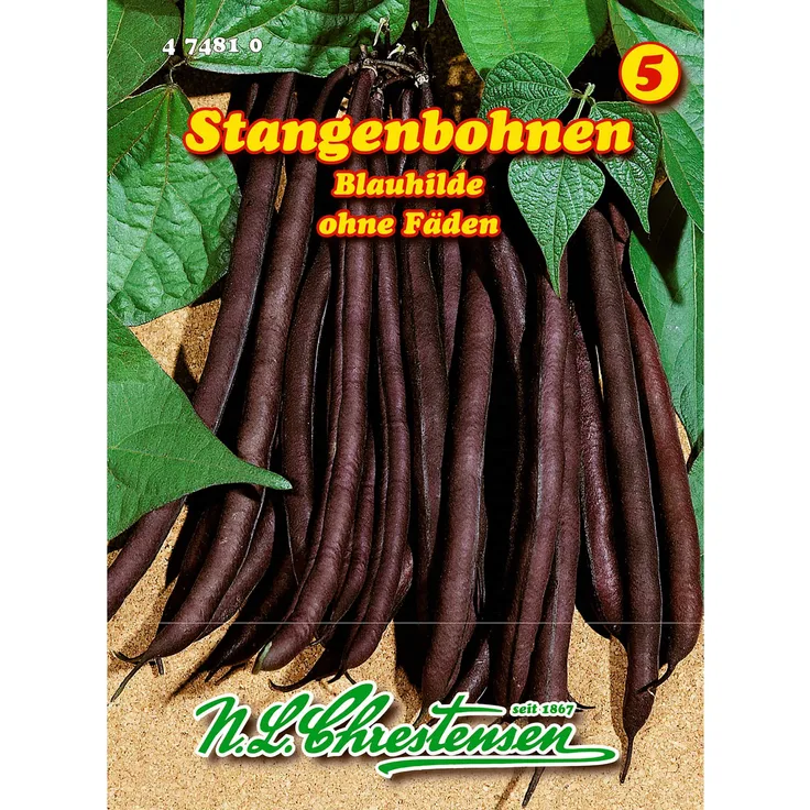 N.L. Chrestensen Stangenbohnen, Blauhilde,