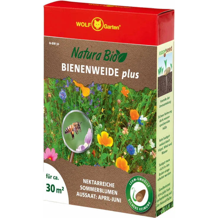 Wolf-Garten Wolf-Garten Saatgut Natura Bio Bienenweide Plus Wildblumenmischung + Lehm-Sch... - Wolf-Garten
