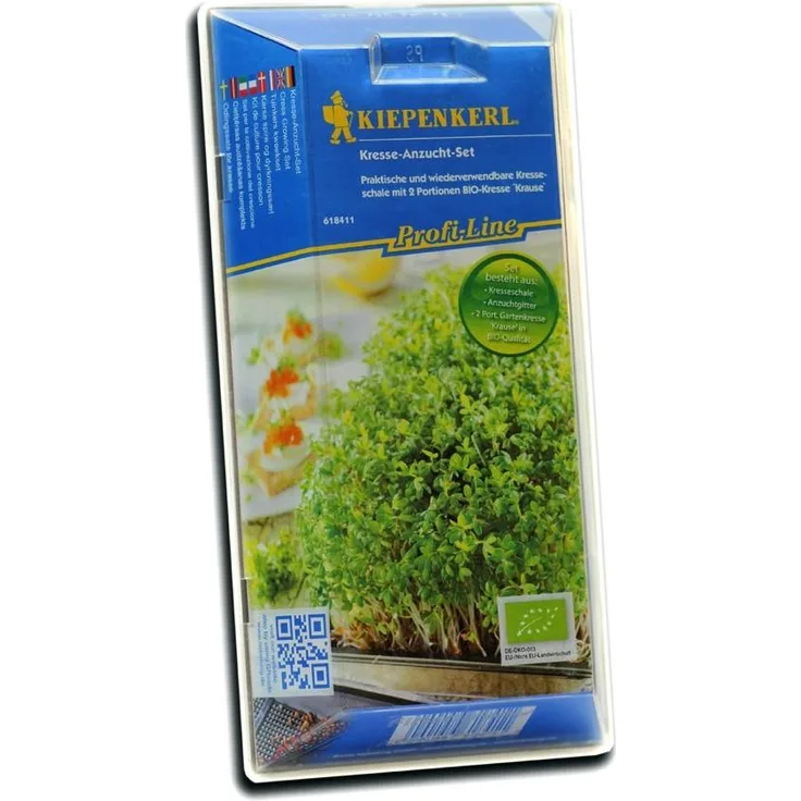 Kiepenkerl Kresseschalen Kresse-Anzucht-Set mit BIO-Saatgut