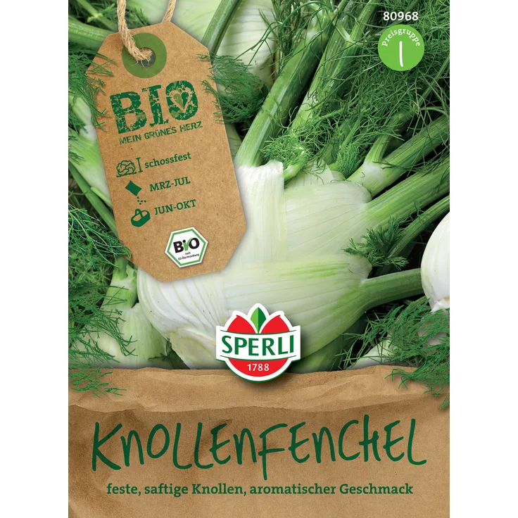 Sperli BIO Knollenfenchel, bildet gleichmäßige feste und sehr saftige Knollen, sehr schossfest
