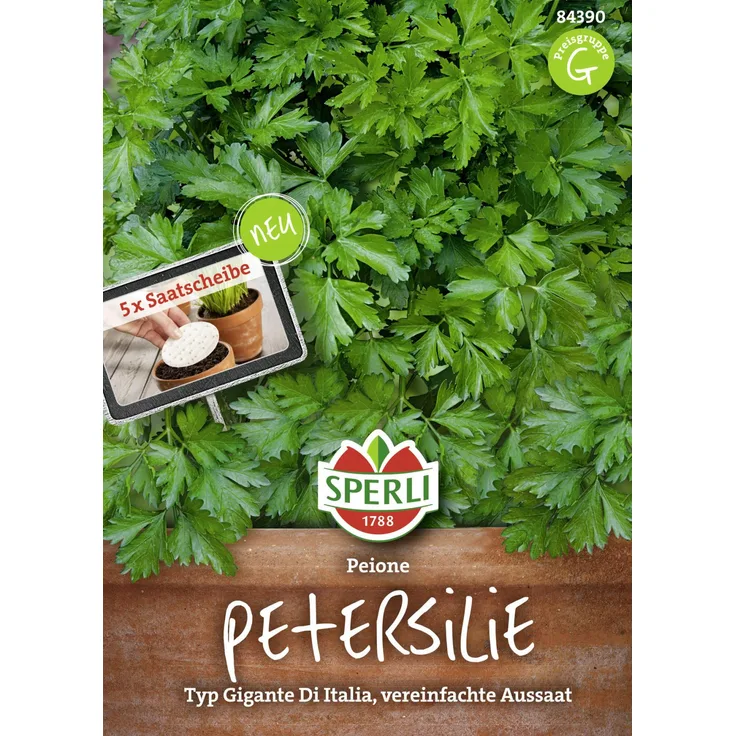 Sperli Petersilie Peione, 5 Saatscheiben