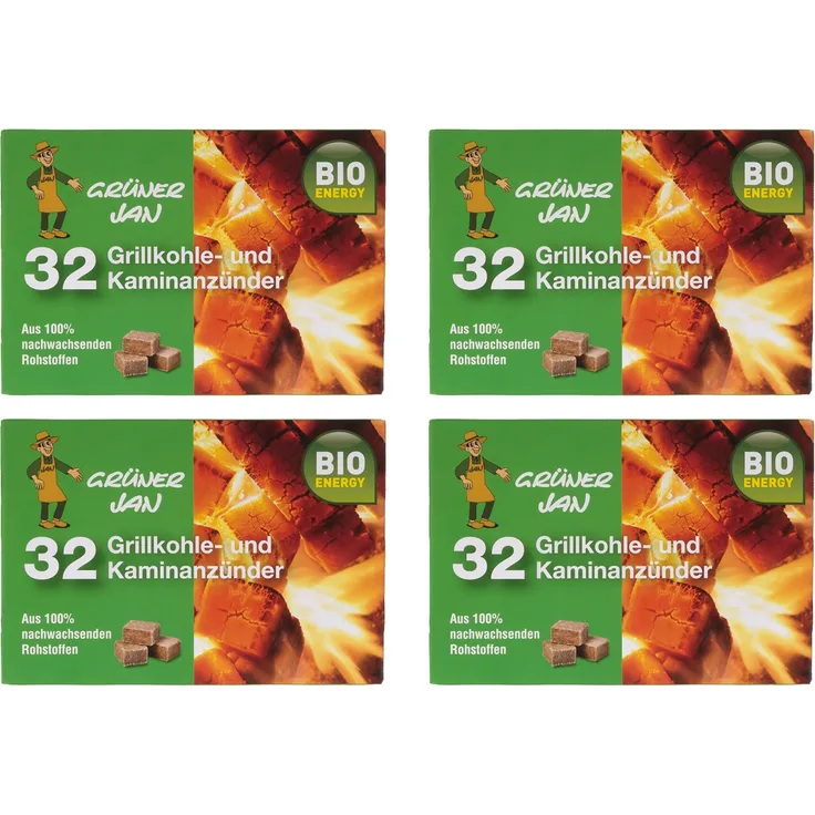 4x Kohlenanzünder 32er Ofenanzünder Grillkohlezünder Kaminanzünder Anzündwürfel