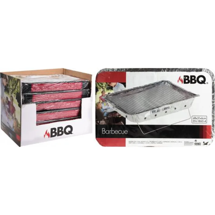 Grillschweine Einweg-Sofort-Grill mit Holzkohle Outdoor Camping BBQ