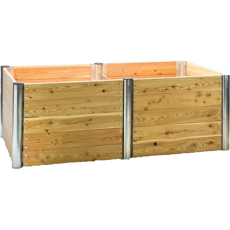 Dema Holz Hochbeet Beet Premium Duo rechteckig 210x109x75 cm Gartenbeet Gemüsebeet
