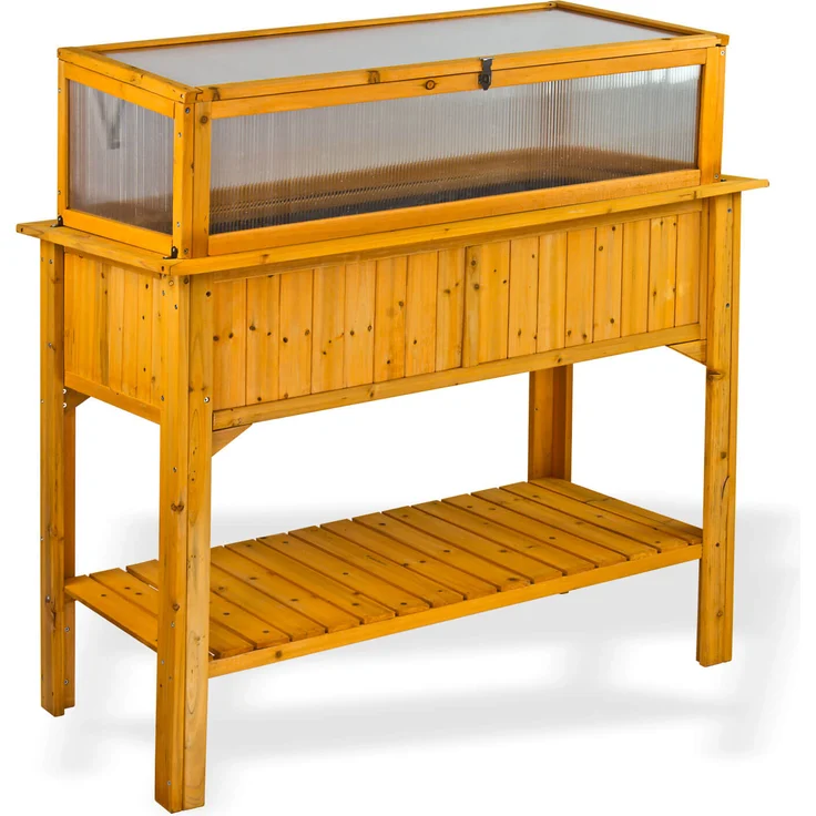 Dema Holz Hochbeet Lucca mit Ablage und Frühbeet-Aufsatz Garten-Beet aus Nadelholz