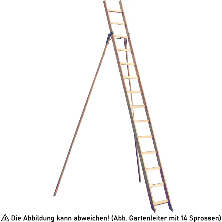 Topleiter Holz Gartenleiter mit Erdspitzen und 10 Sprossen