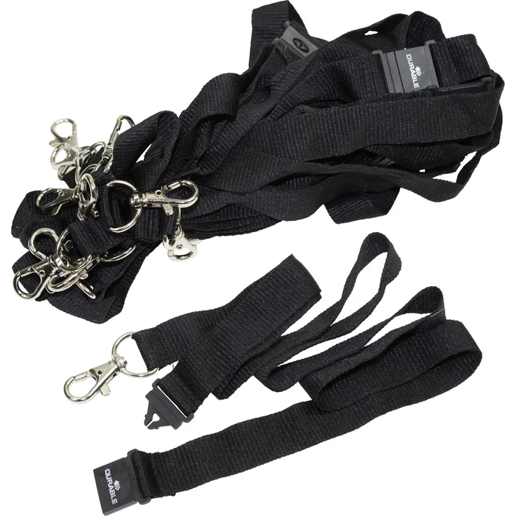 Dönges Textilband mit Sicherheitsverschluss, Breite 20 mm, Länge 44 cm,  schwarz