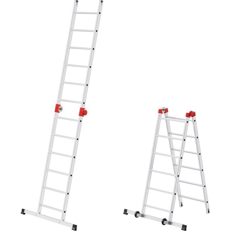 Hailo G60, Aluminium-Multifunktionsgerüst, 2 x 12 Sprossen, Multifunktionsleiter – Bild 5