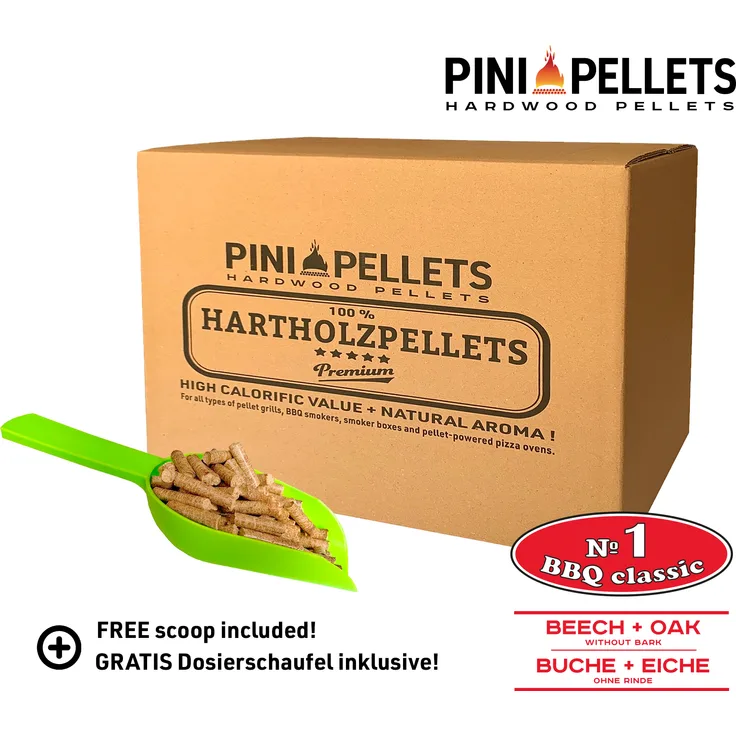 1 Hartholz Pellets BBQ Klassik 10 Kg Grillpellets zum Grillen Räuchern Smoken