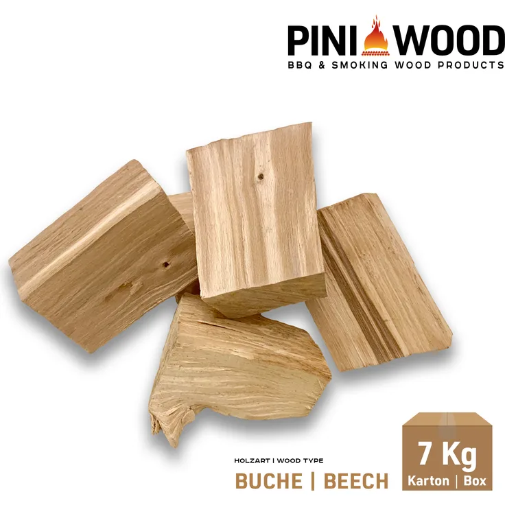 7 Kg Wood Chunks Buche OHNE RINDE Räucherklötze