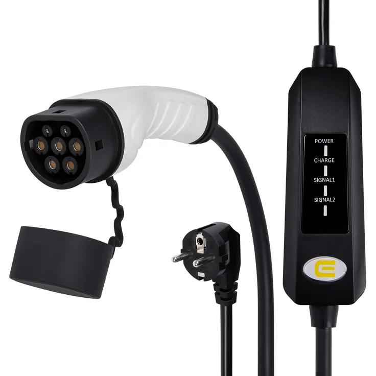 ABSINA Elektroauto Ladekabel 3,7KW T2  6m Typ2 Schutzkontakt