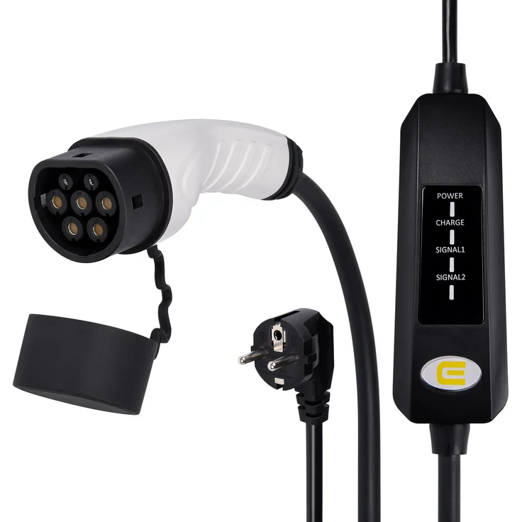 ABSINA Elektroauto Ladekabel 3,7KW T2  6m Typ2 Schutzkontakt – Bild 1