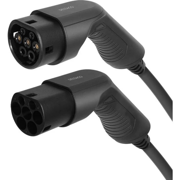Deltaco Ladekabel für EV - Elektro-Auto EV-3213 3-phasig IEC Typ 2 auf Typ 2 - 16A 11kW, 3m – Bild 1