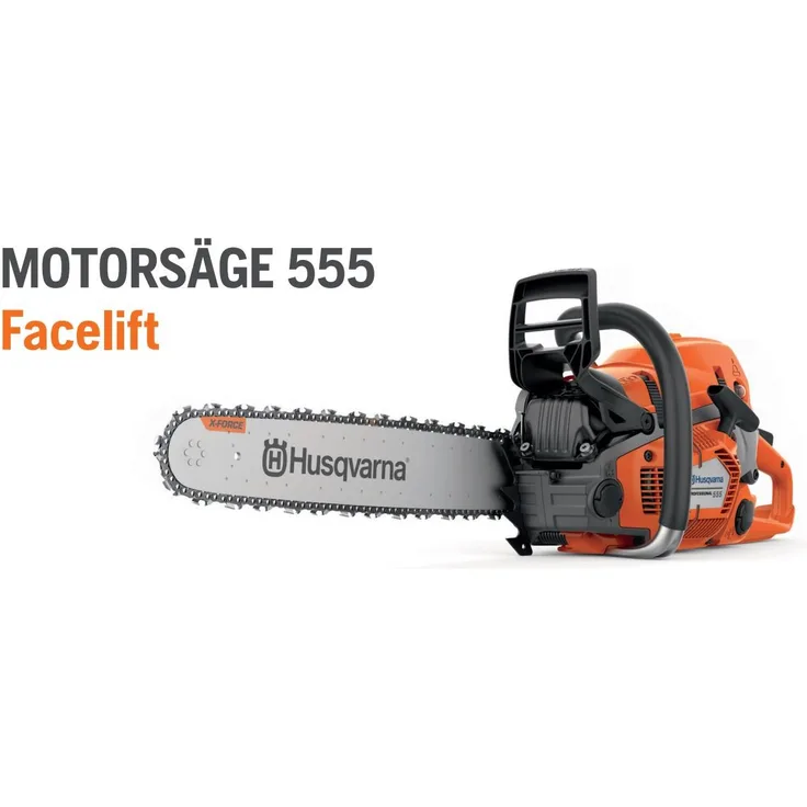Husqvarna Benzin-Kettensäge 555 - Modell 2022, 45 cm Schwertlänge, 3.100 Watt Leistung, 59,8 ccm Hubraum