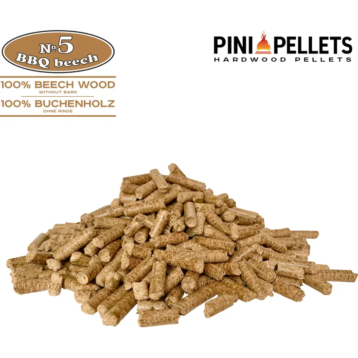 5 Hartholz Pellets 100% Buche BBQ Beech 10 Kg Grillpellets zum Grillen Räuchern
