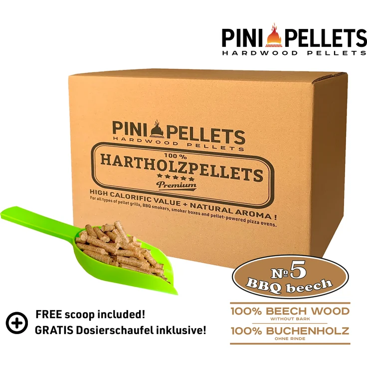5 Hartholz Pellets 100% Buche BBQ Beech 30 Kg Grillpellets zum Grillen Räuchern – Bild 4