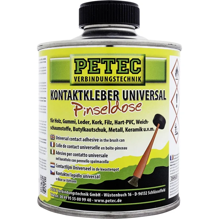 Petec 93935 Kontaktkleber Universal - 350ml - Pinseldose - universell