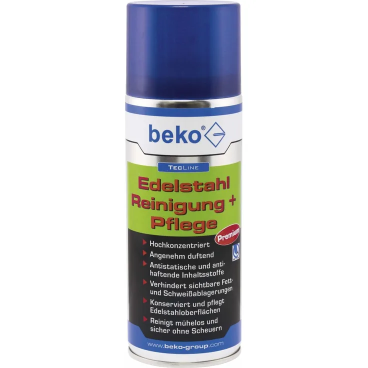 Beko TecLine Edelstahl Reinigung + Pflege - 400 ml - pflegt und vielseitig