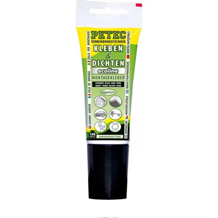 Petec 94270 Montagekleber Kleben und Dichten schwarz - 80ml Tube
