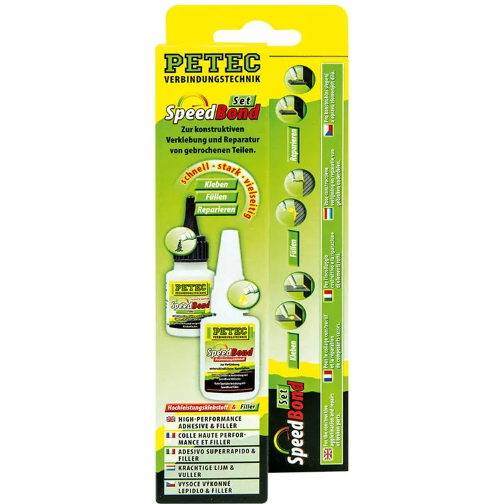Petec 93550 SpeedBond Set Reparaturset - Kleber und Füller (Filler)