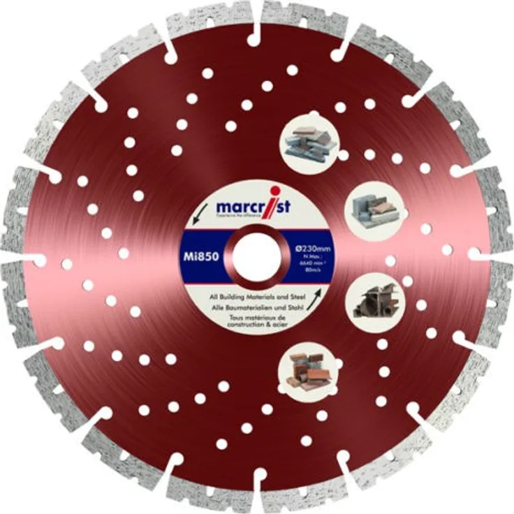 Marcrist Diamanttrennscheibe - 230mm - für Beton und Stahl - Mi850