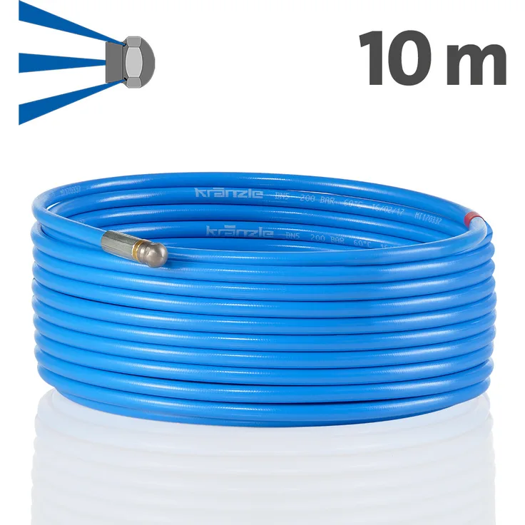 KRÄNZLE Rohrreinigungsschlauch mit Düse - 10m - 12550 - D12