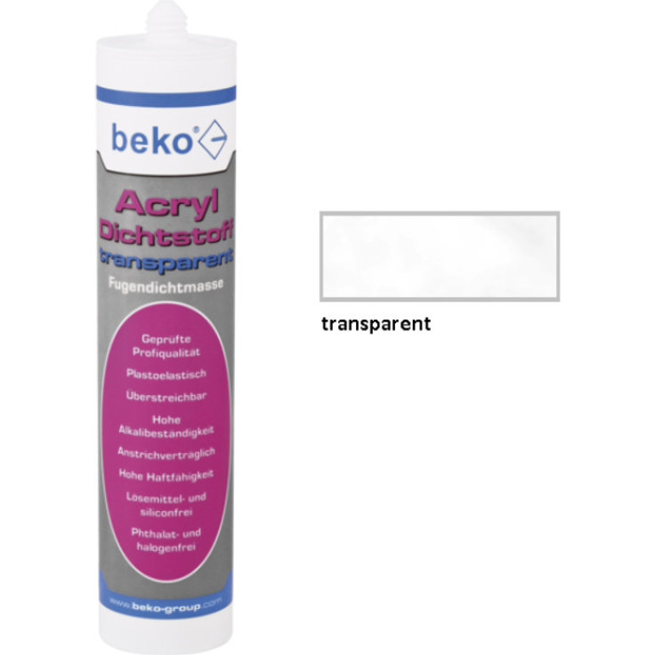 Beko Acryldichtstoff 310ml - transparent
