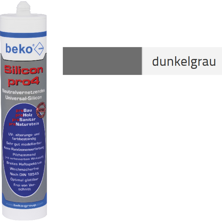 Beko pro4 Premium-Silicon 310ml - dunkelgrau