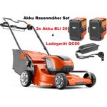 Husqvarna Akku-Rasenmäher LC 347iVX - mit 2 Akkus BLi20 + Ladegerät QC80