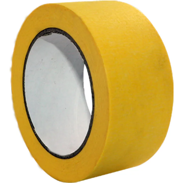 Vago-Tools 10 Rollen Schutzband 33m Klebeband Putzband Abklebeband gerillt gelb
