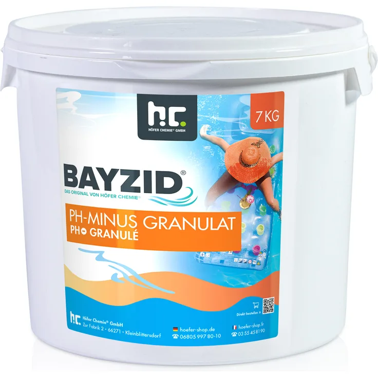 2 x 7 Kg BAYZID pH Minus Granulat für den Pool