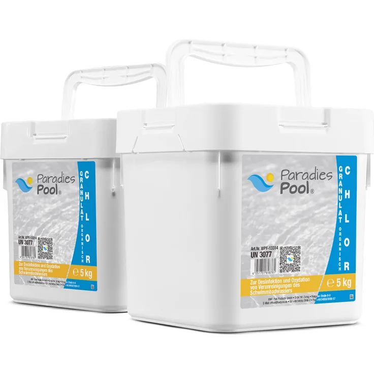 Paradies Pool Chlor Schnell Granulat für Pool 10 kg organisch