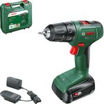 Bosch EasyDrill 18V-40 06039D8004 Power for All 18V Akku-Bohrschrauber 1 x 2 Ah mit Akku mit Ladegerät mit Tragekoffer