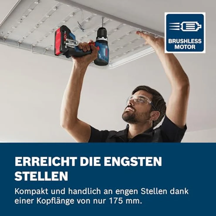 Bosch Schlagschrauber GSB 18V-65 2xPC4.0Ah L-Case 82AC, Akkuschrauber mit verbessertem Drehmoment von 65 Nm und Doppel-Arbeitslicht, blau – Bild 3