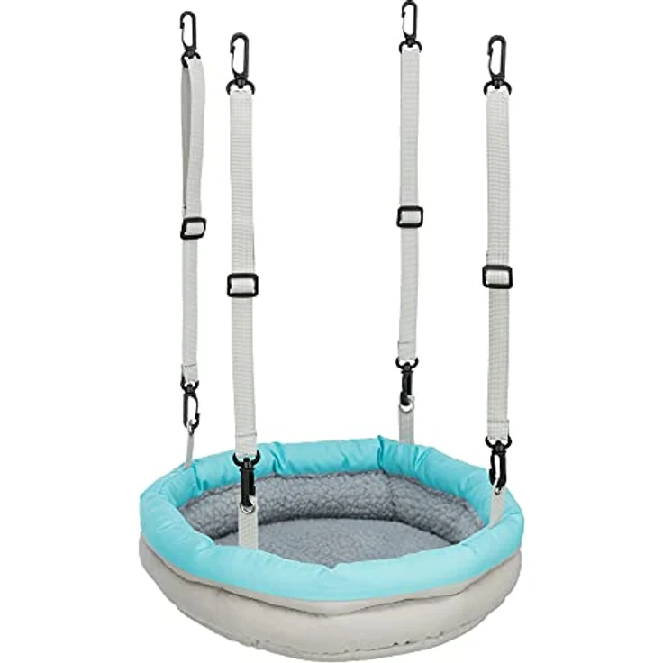 TRIXIE Tierbett Trixie Kuschelbett für Nager - ca. 25 cm, Nylon und Lammfellimitat, Braun-Natur oder Grün-Grau – Bild 3