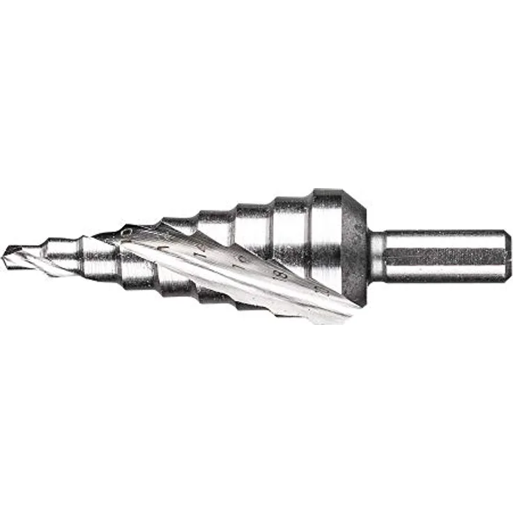 PFERD HSS Stufenbohrer 25201037 4 - 20mm, für Metallbearbeitung mit Dreiflächenschaft, 1 Stück