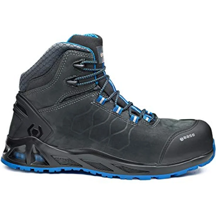 BASE B1001B Sicherheitsstiefel K-Road Top S3, robustes Nubukleder, antibakterielles SmellStop Futter, PU-Laufsohle, schwarz, Größe 41 – Bild 2