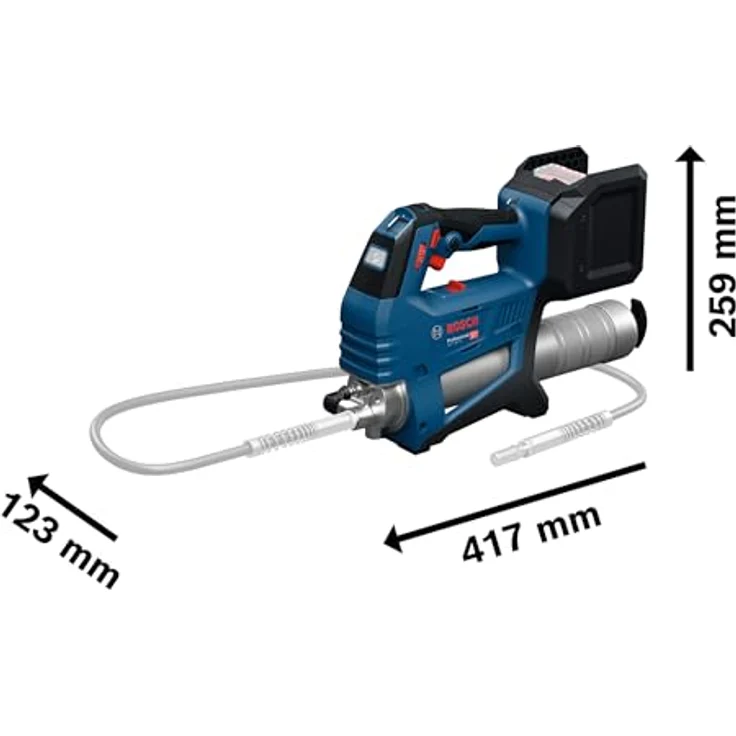 Bosch Akku-Fettpresse GFP 18 V-10 Professional, Kartuschenpresse mit 2 Geschwindigkeitsstufen, 1200 mm Schlauch, Solo/XL-BOXX – Bild 5
