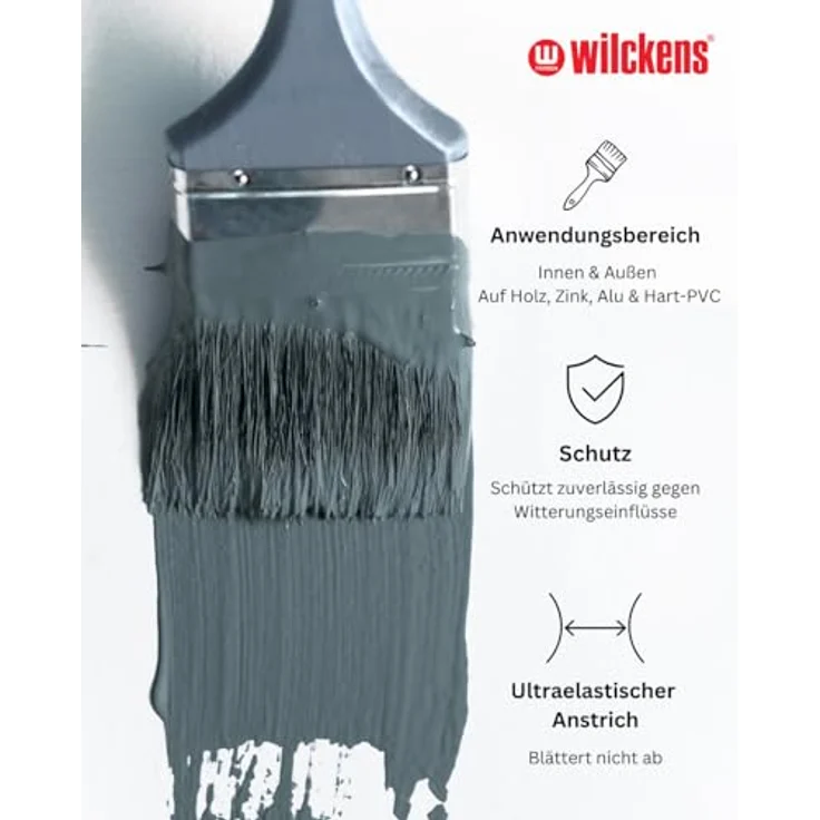 Wilckens Wetterschutzfarbe, RAL 7016, Anthrazitgrau 2,5l Innen & Außenbereich – Bild 3
